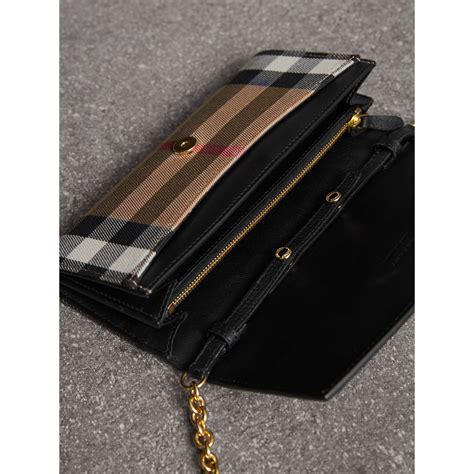 Burberry Leather and House Check Wallet 